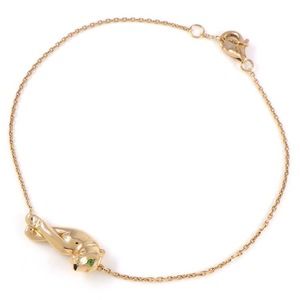 Cartier Panther Bracelet Onyx Tsavorite Garnet Pink Gold